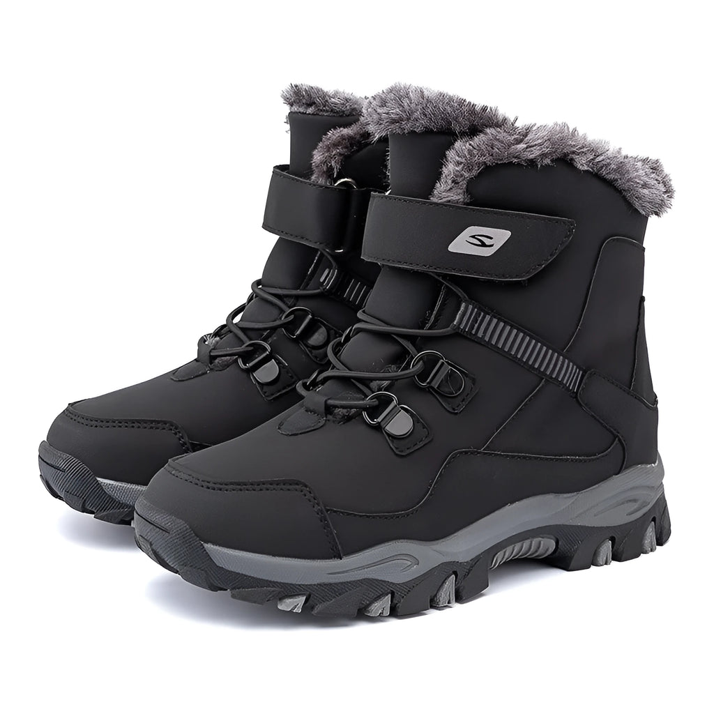 Hobby Bear children's Martin boot in black with artificial leather upper and rubber sole