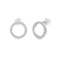Two moissanite stud earrings in S925 silver with platinum plating, under 0.1 carat, with GRA certificate and gift box