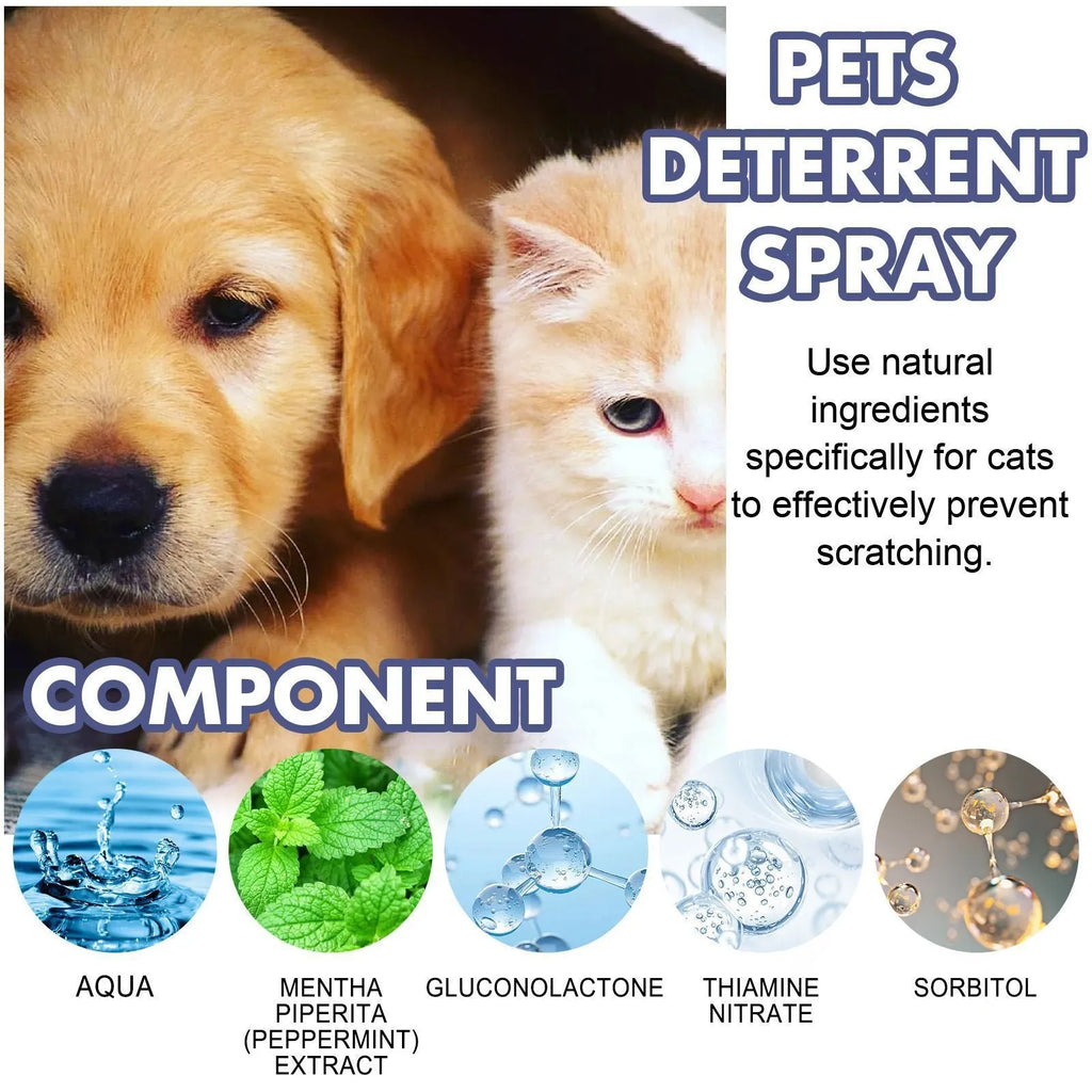 50ml pet expelling spray bottle in box for preventing dog and cat scratching