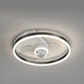 Modern Nordic style white ceiling fan with integrated light fixture for a children's bedroom.