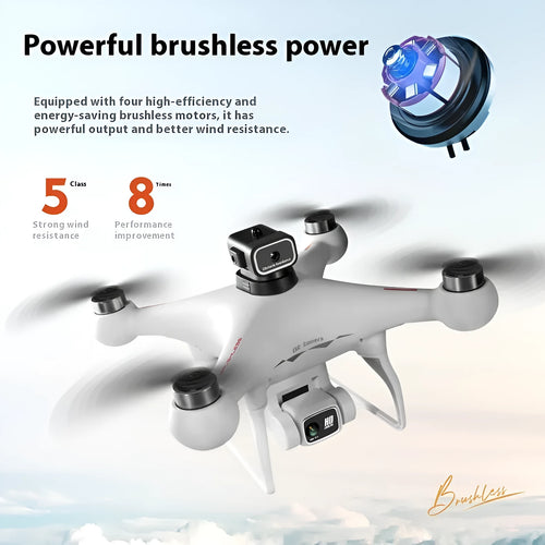 Black HD brushless UAV drone with four-side obstacle avoidance and camera for flight training