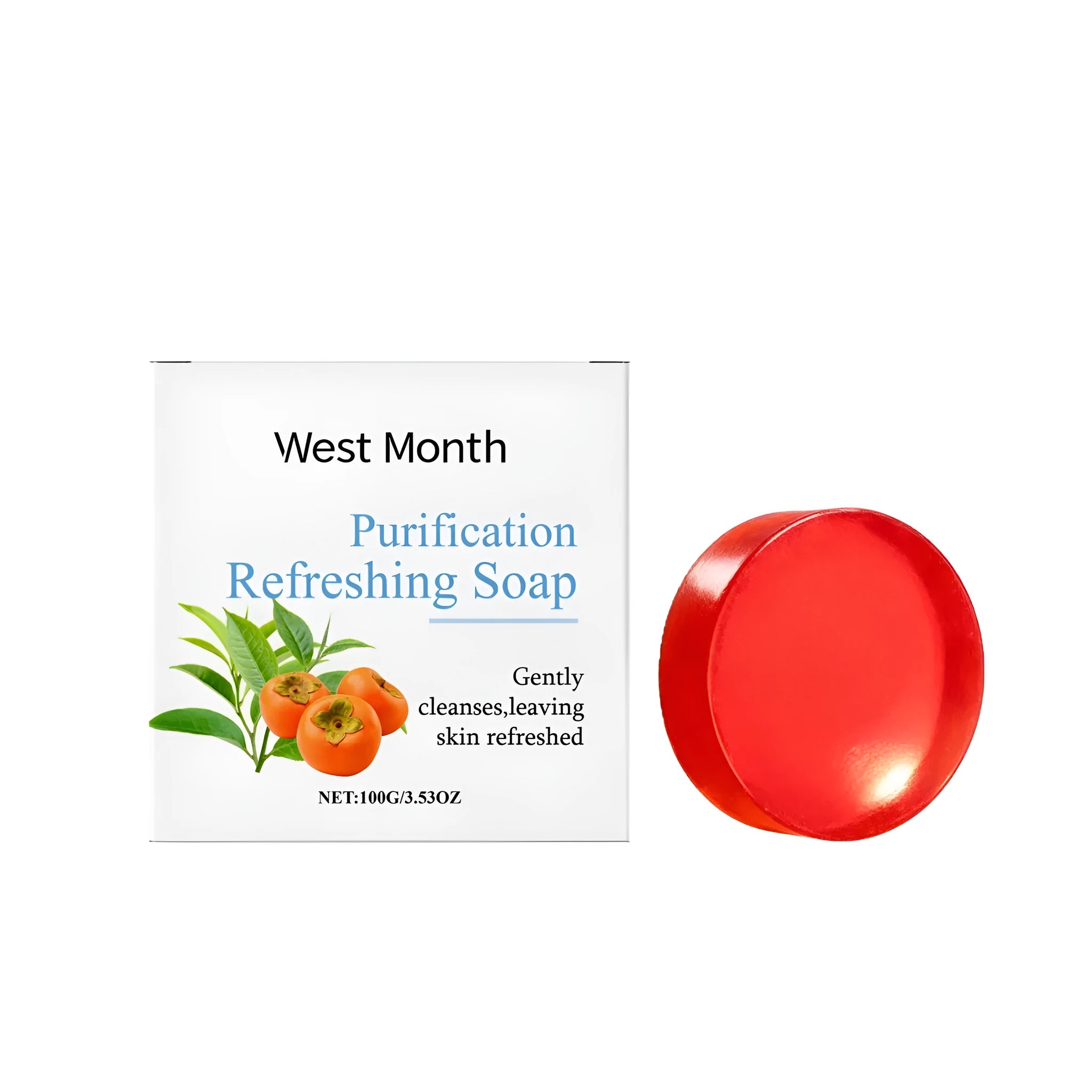 Skin soothing soap bar with persimmon extract and green tea oil – 100g gentle cleansing bar