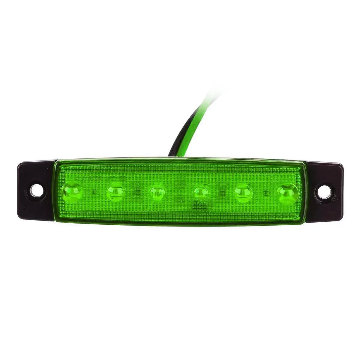 Compact rectangular PVC LED trailer side marker light in choice of five colours.