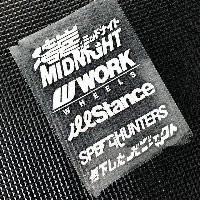 Reflective bumper sticker for motorcycle, PET material, dimensions 16cm by 11cm.