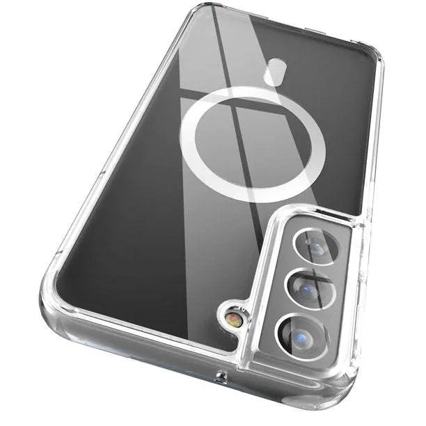 Transparent magnetic phone case for Samsung Galaxy S21 S22 S23 with MagSafe compatibility