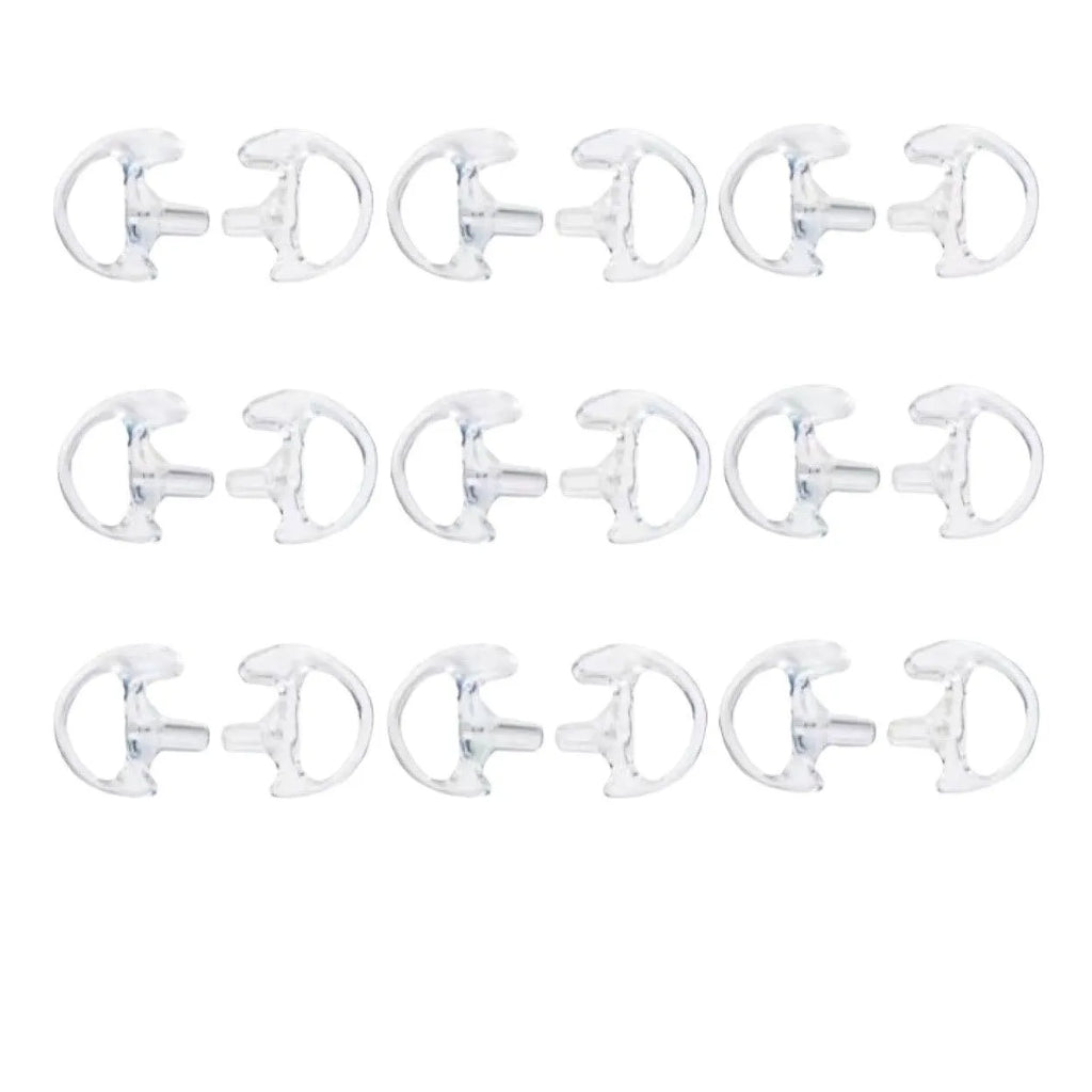 Pair of soft silicone ear hanging accessories for walkie talkie air conduit earphones in three sizes L M S