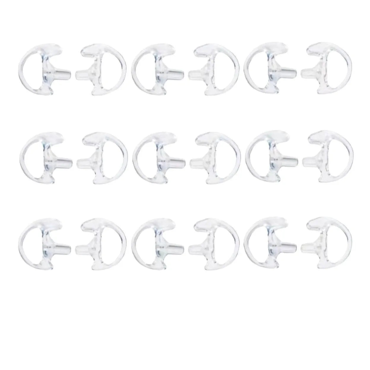 Pair of soft silicone ear hanging accessories for walkie talkie air conduit earphones in three sizes L M S