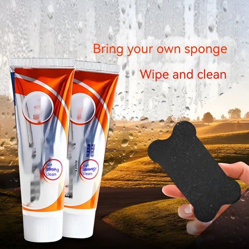 Car windscreen scavenging agent white paste in 65ml container for glass cleaning