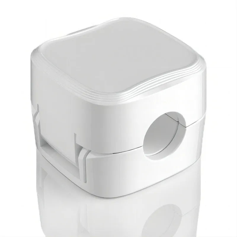 Magnetic cable clip under desk cable management holder in ABS with adhesive fixing, holding charging USB or HDMI cords