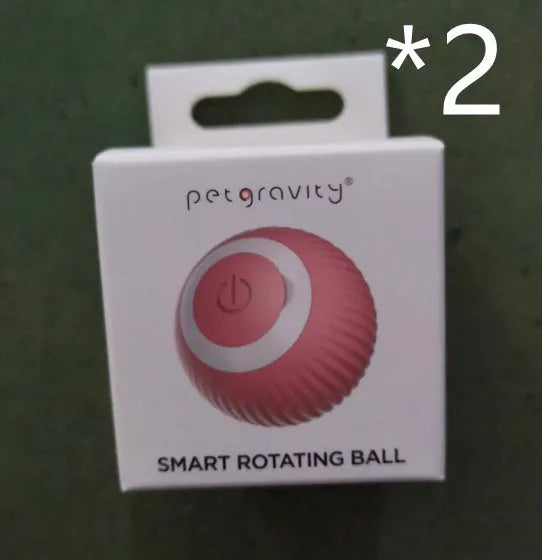 Cat Gravity Intelligent Rolling Ball 43mm automatic rotating ball in green, with bionic motion obstacle avoidance on a hard floor