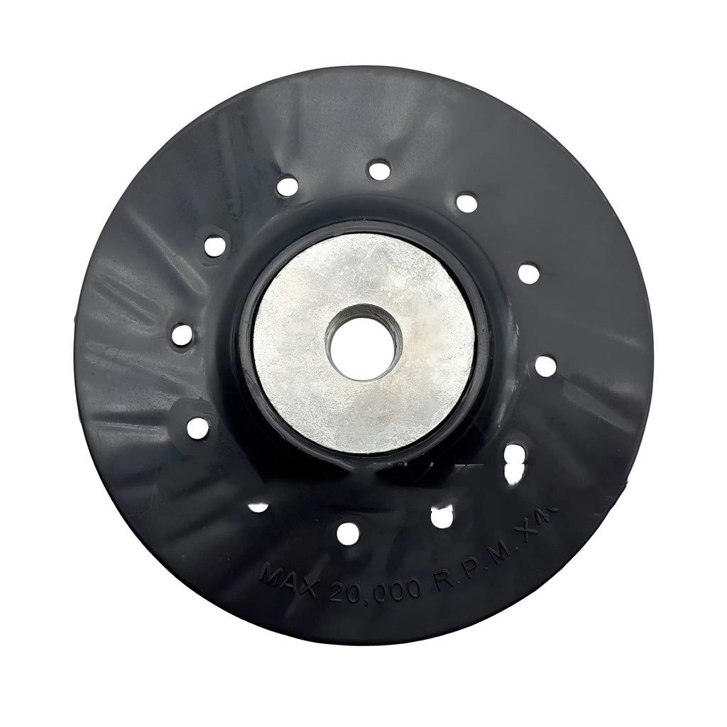 Black steel paper tray polishing disk with 7 inch diameter for high speed metal and wood finishing