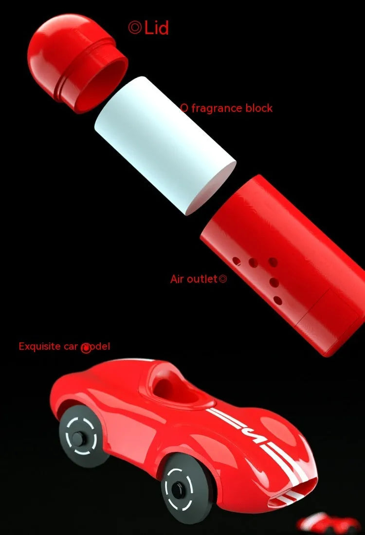 Round solar-powered car air freshener decoration in black, red or white with USB connection