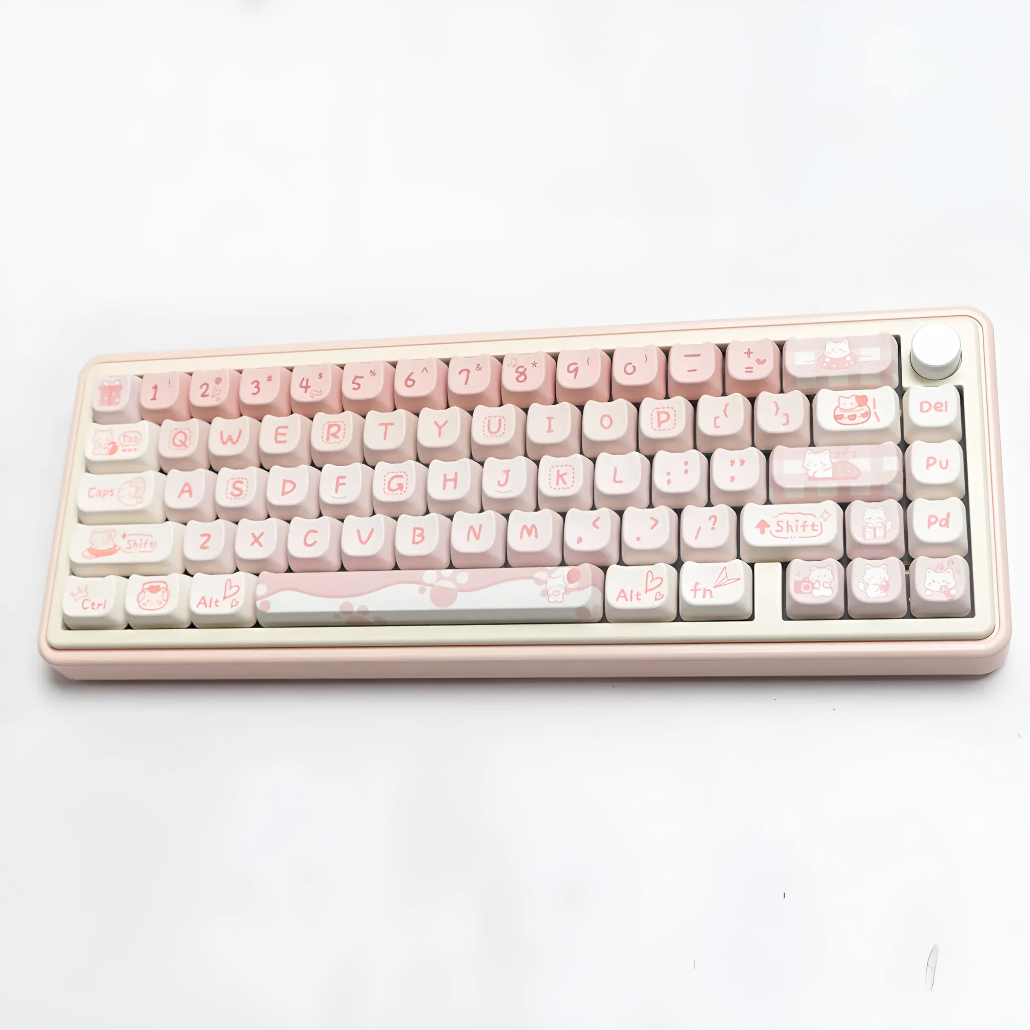 Full set of PBT sublimation keycaps for mechanical keyboards showing vibrant colours and 98+ key coverage