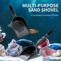 Aquarium sand shovel with extendable removable design for fish tank maintenance, shown as ZY SC Long or minimalist style