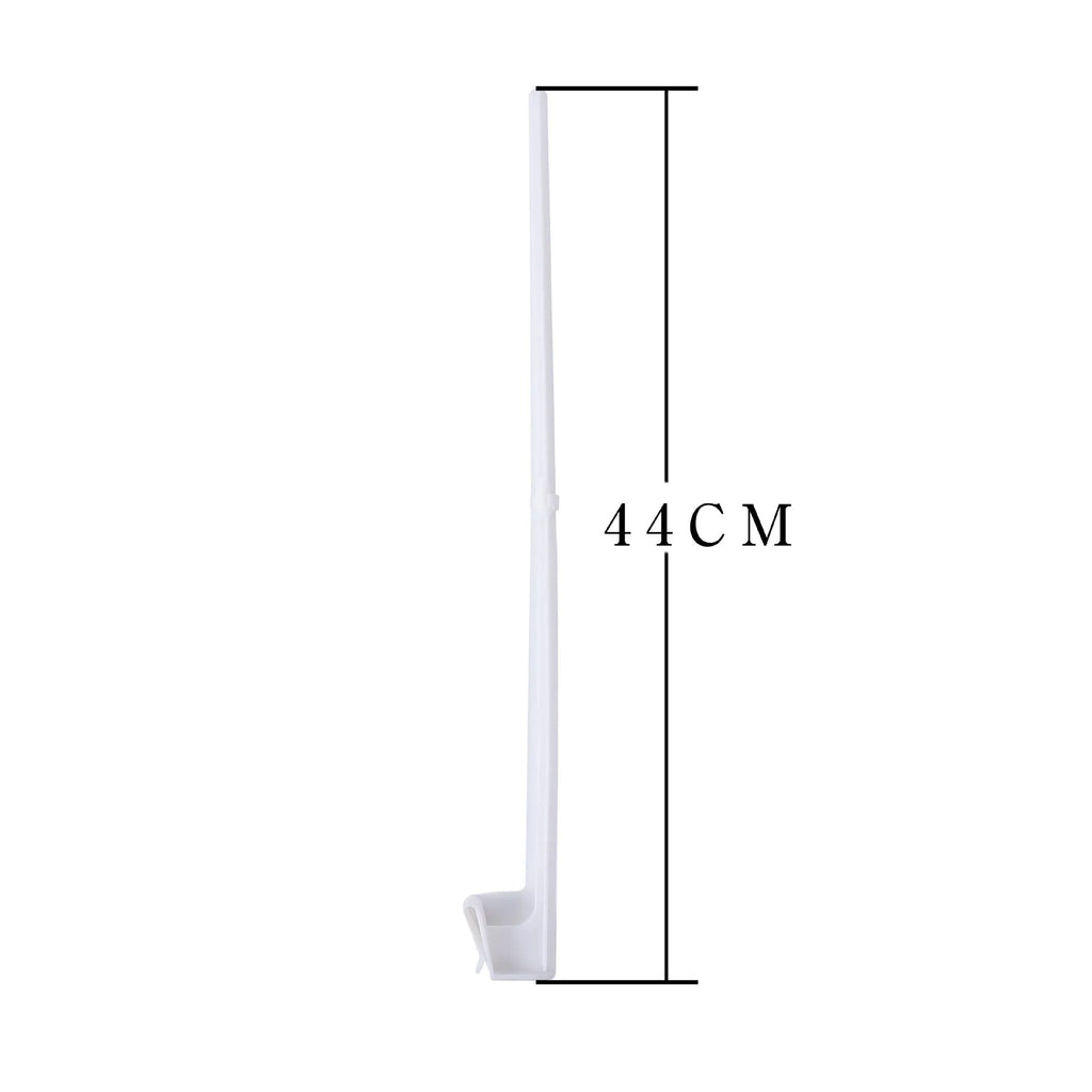 White PP plastic car window flag pole holder mount clip set with ten poles