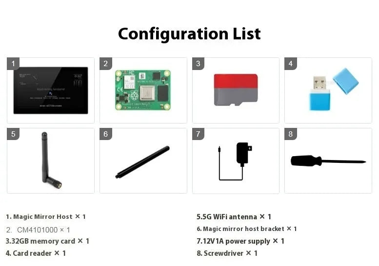 13.3-inch integrated CM4 touch display for voice assistant applications with ABS plastic housing