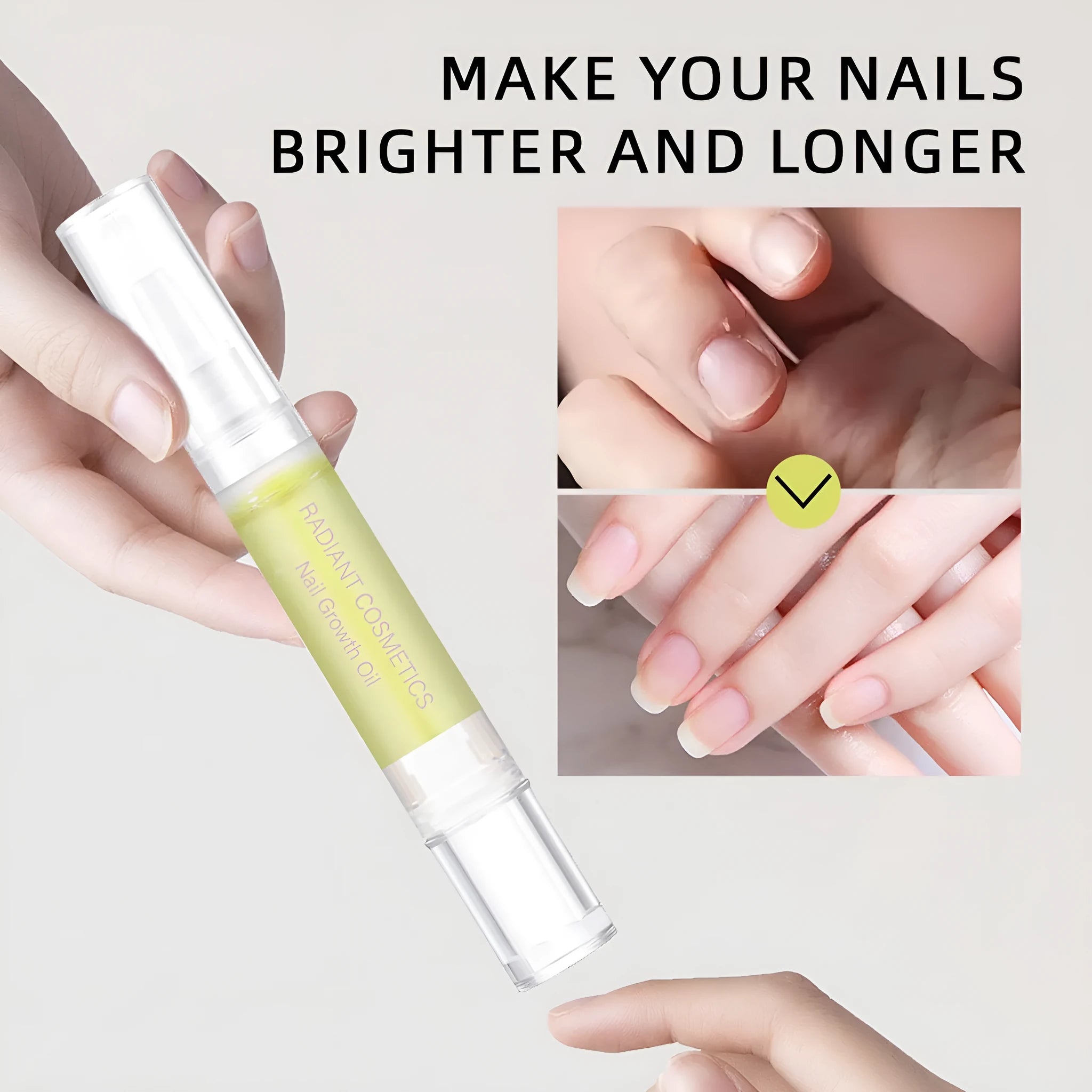 3ml bottle of wash-free nail growth treatment oil for promoting growth and moisturising