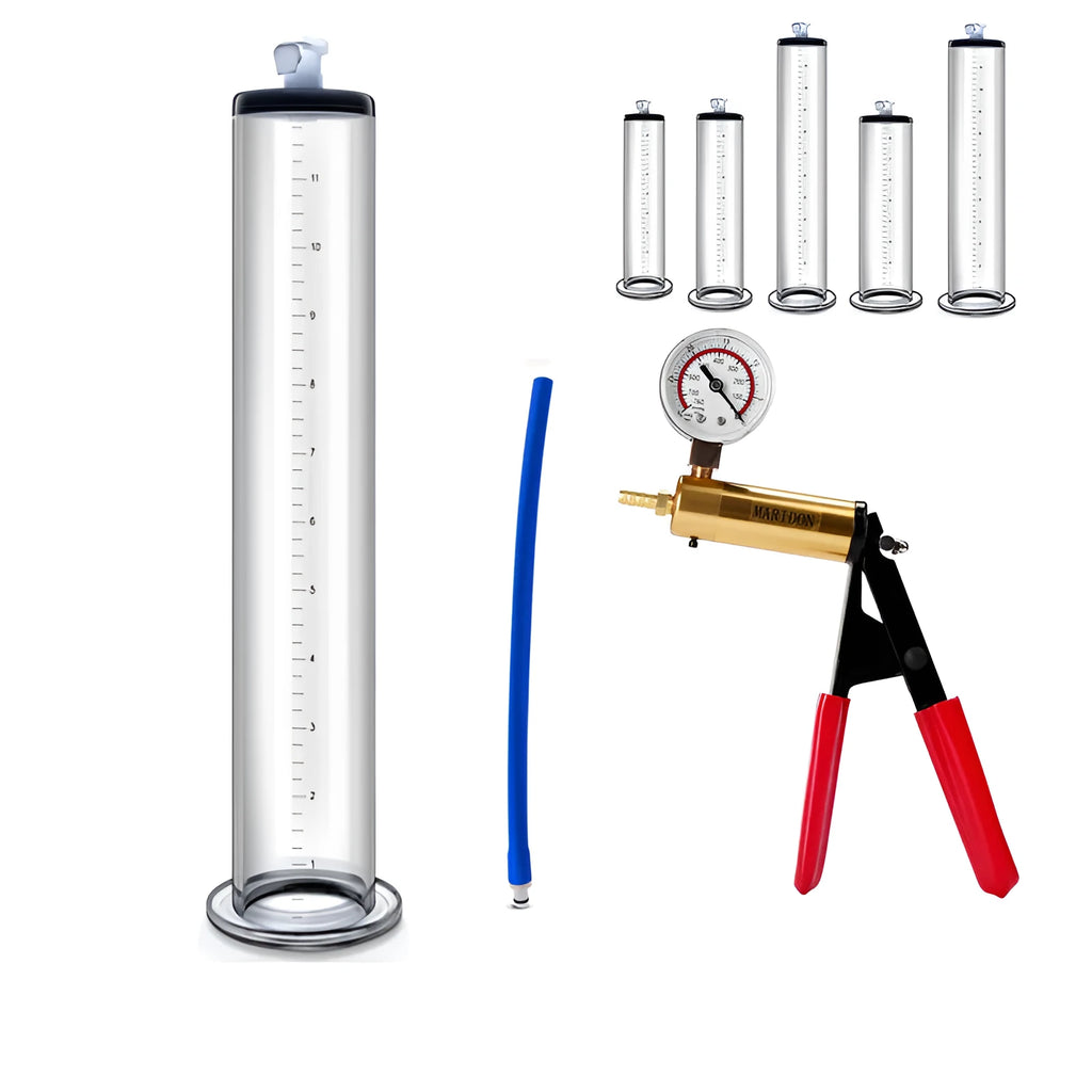 Silicone handle flange cylinder for pump and extension cord gym equipment in 9 inch and 12 inch sizes