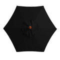 Outdoor manual long handle rainproof sun umbrella in beige, 2.7m diameter with 8-bone frame