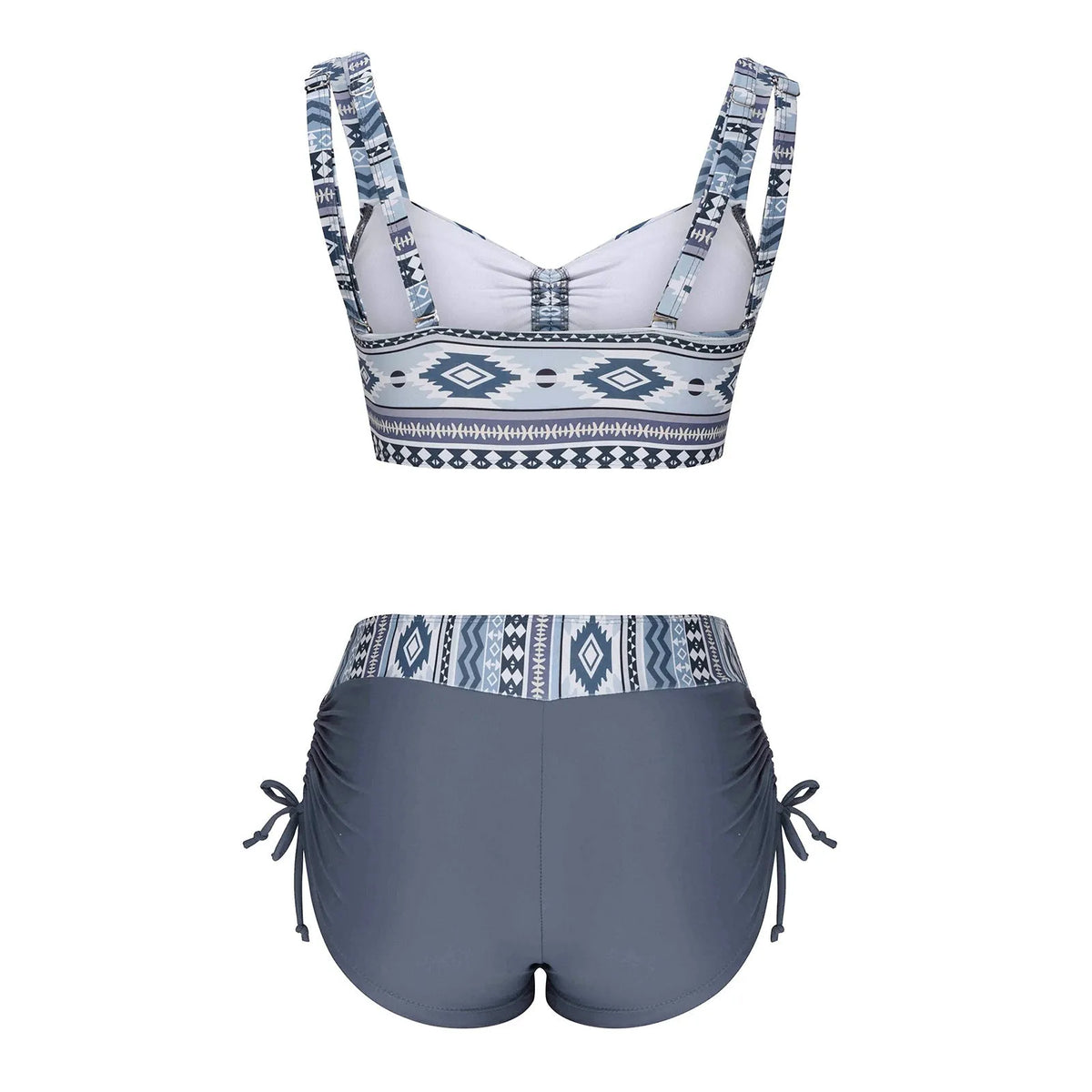 Female bikini swimsuit set in picture colour without underwire, with padded top.