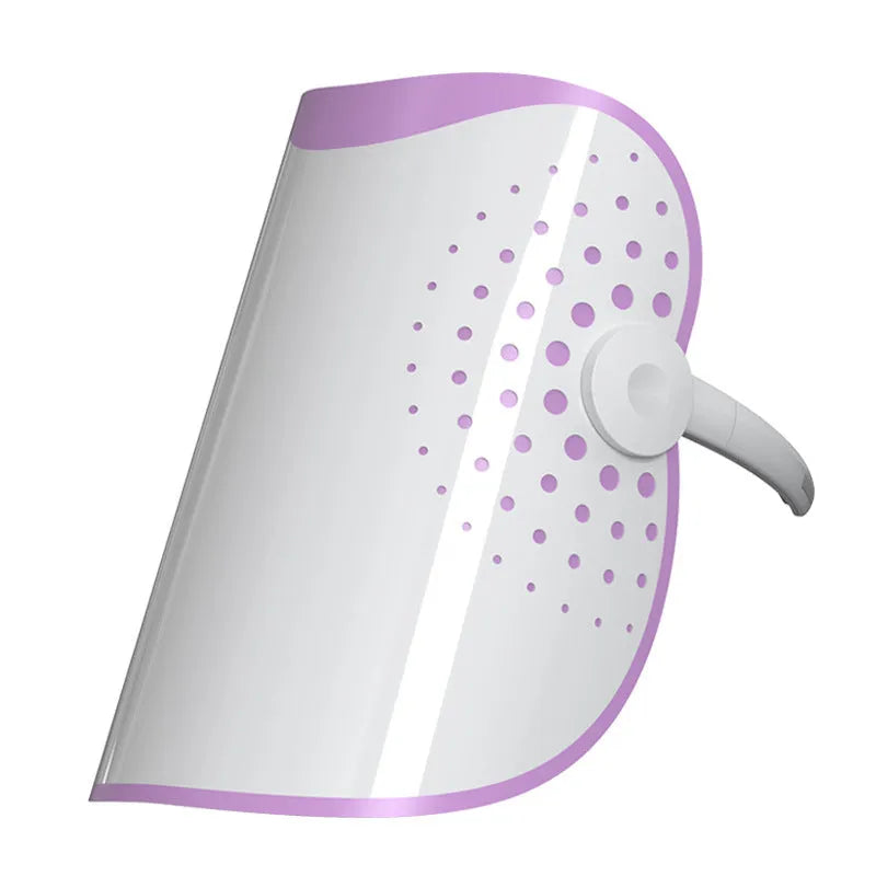 White and purple IPL photon beauty mask device with spectrometer for home facial light therapy