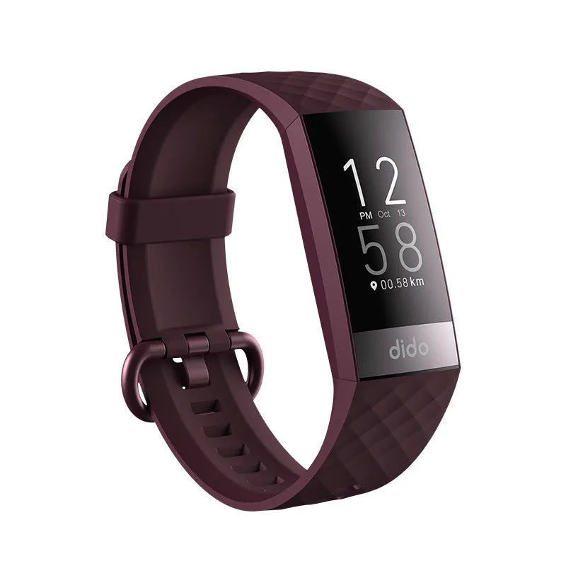 Y6 Black smart health bracelet on wrist showing blood pressure and ECG monitoring on its 1.1-inch screen.