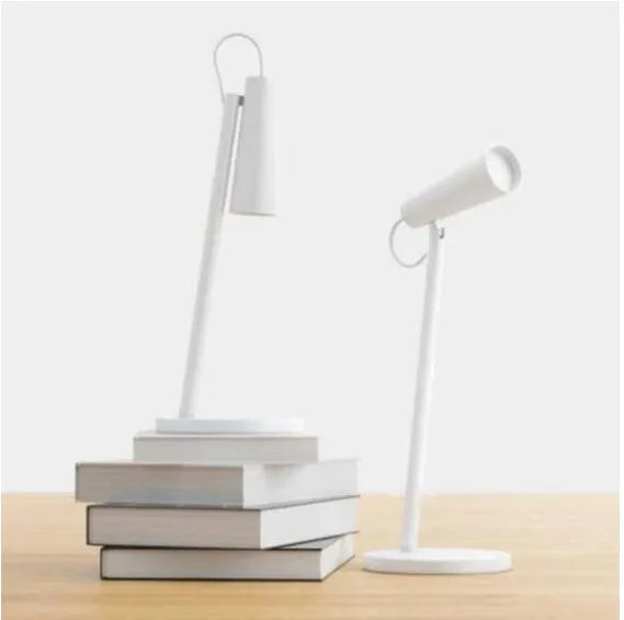White plastic rechargeable LED desk lamp with USB power for Xiaomi Mijia bedroom and computer desk use