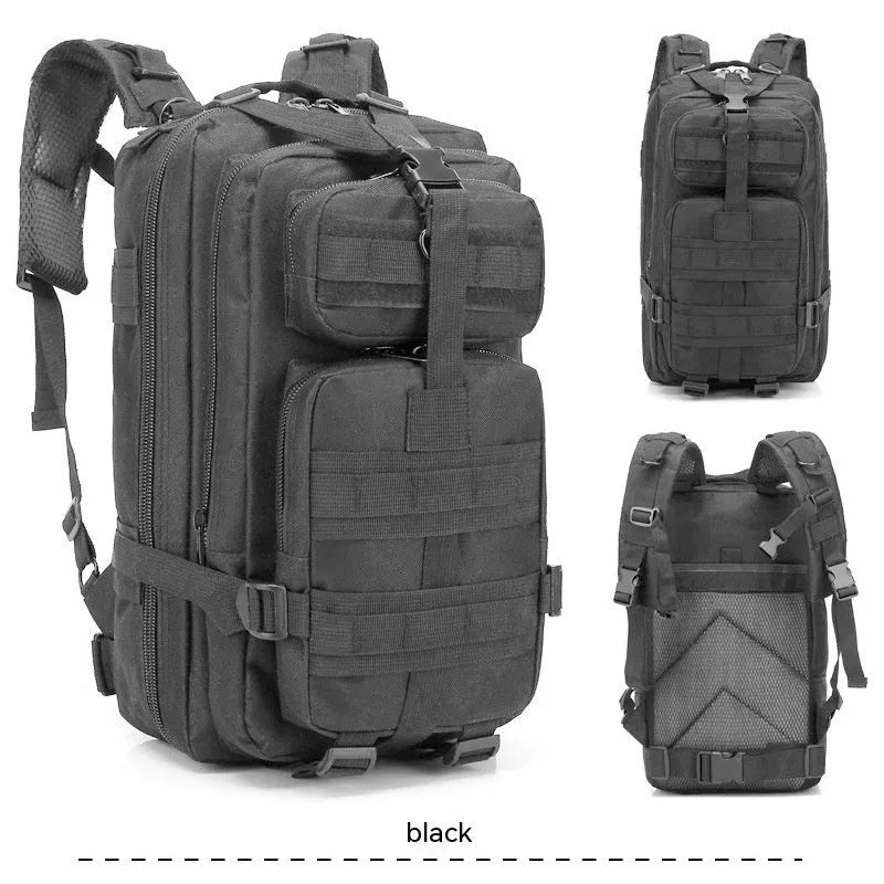 Large capacity off-road hiking backpack in tactical colour with air pillow shoulder straps