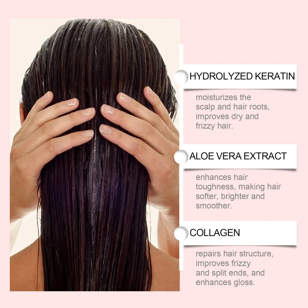 100g jar of hair mask with hydrolysed keratin and collagen for damaged hair treatment