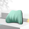 Memory foam lumbar support pillow and headrest car cushion in black colour on a car seat