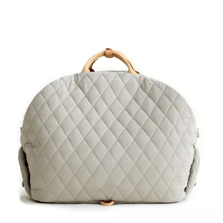 Removable nylon waterproof pet bag in khaki, grey green, pink, beige or black, large 45x34x38cm and small 45x22x34cm