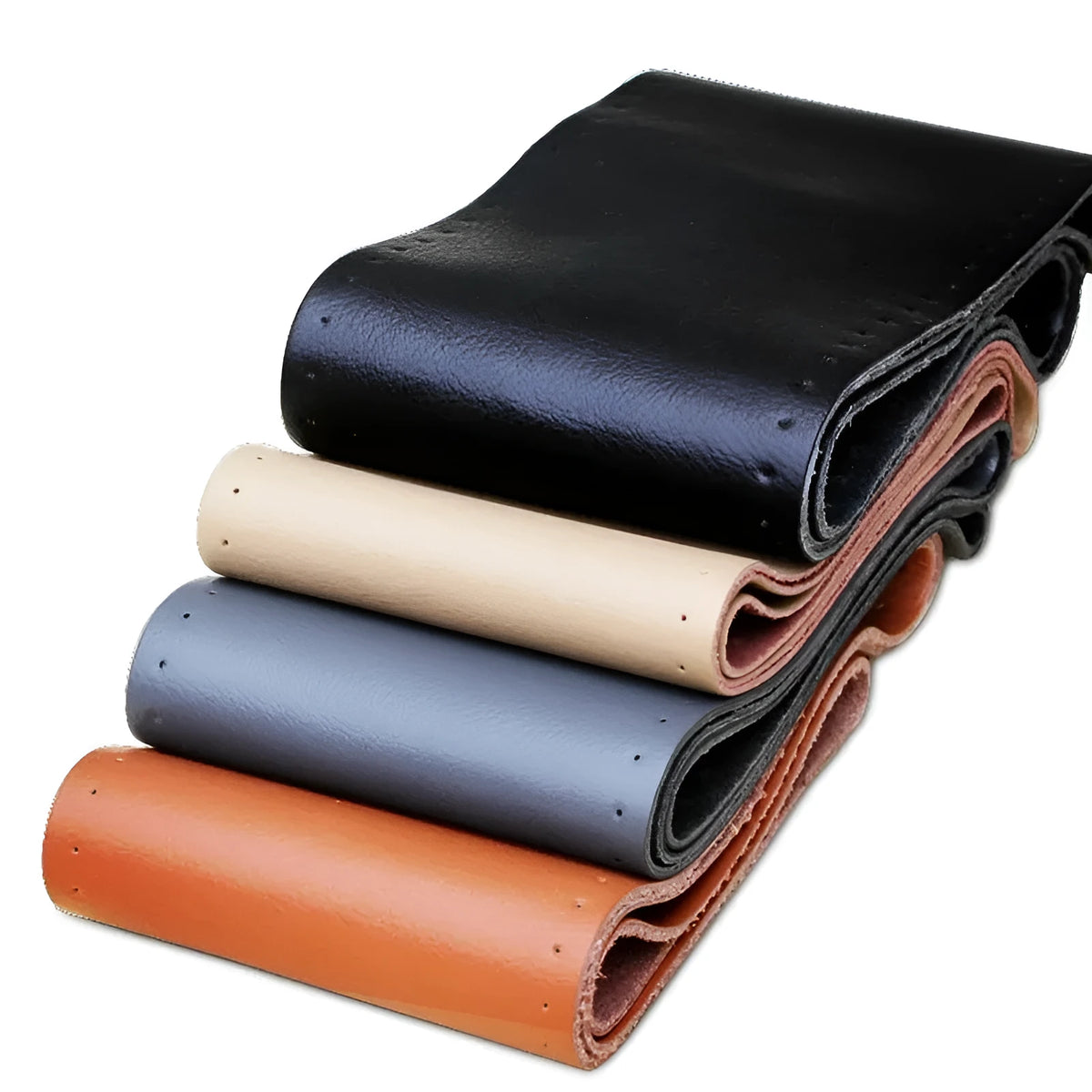 Hand-sewn genuine leather steering wheel cover in black, beige or grey, 36cm 38cm 40cm