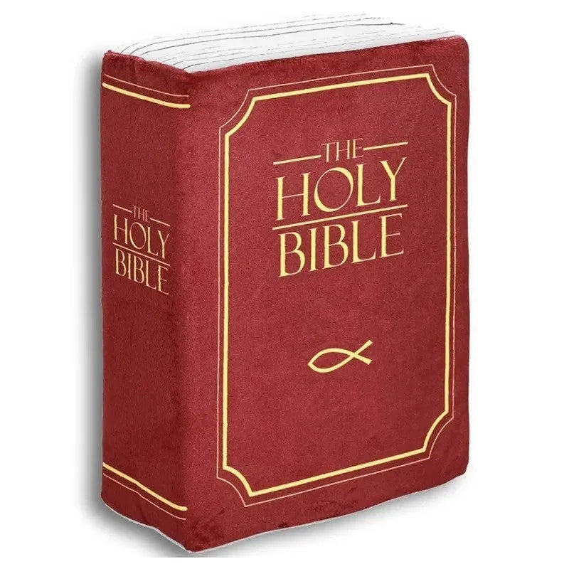 Christmas Bible plush toy doll pillow in solid colour with memory foam fill, 33cm by 22.3cm