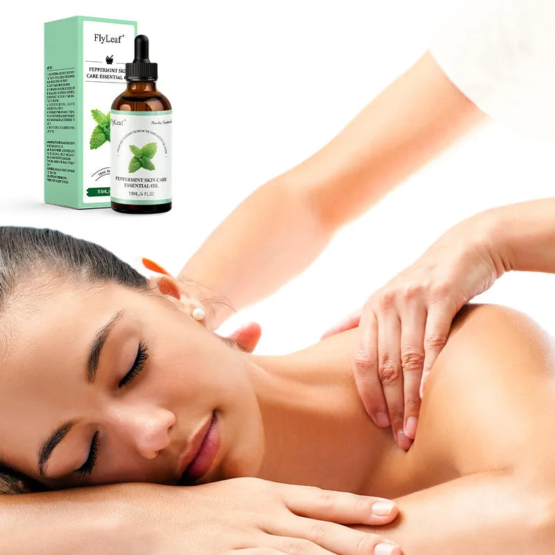118ml bottle of pure natural peppermint essential oil for diffuser and massage