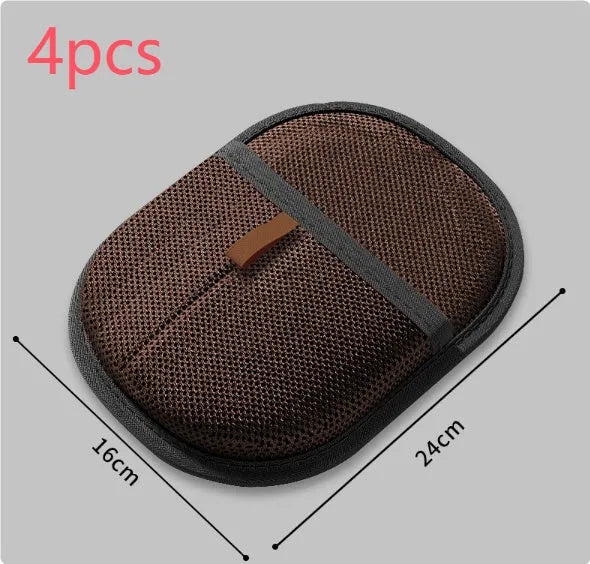 Black pet hair remover mitt with silicone bristles for dog and cat grooming