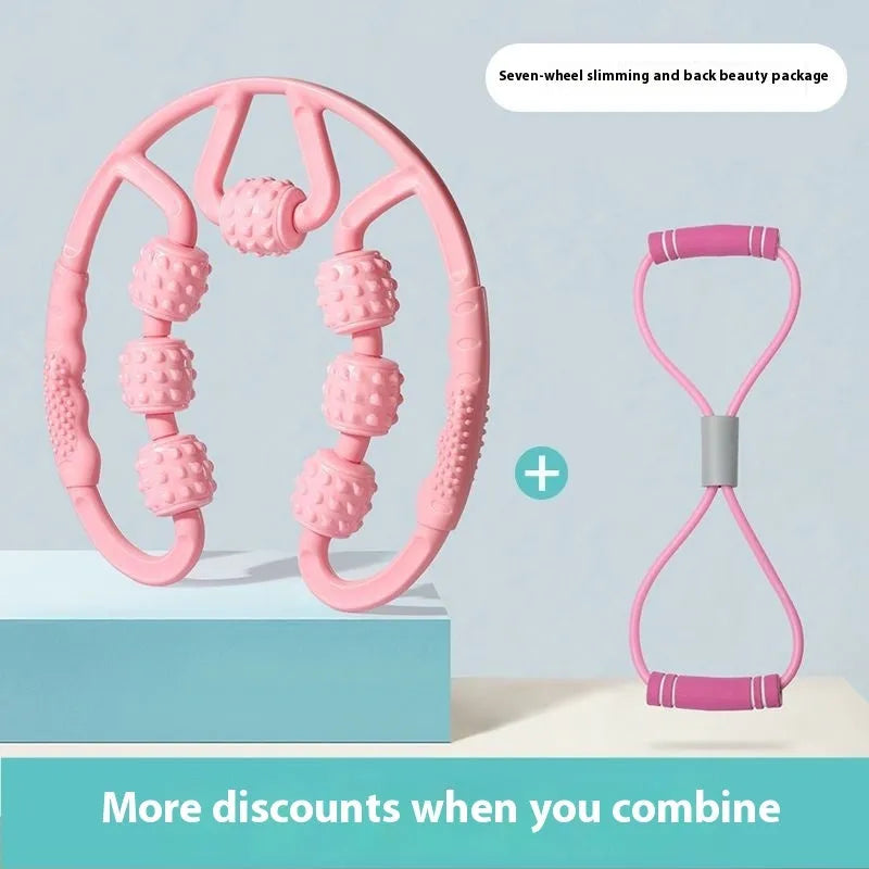 Ring clip leg massager roller for muscle relaxation in multiple colour options