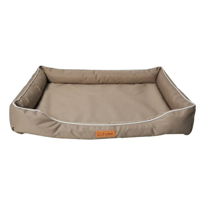 Oxford fabric dog bed in Army Green, removable washable cover for dogs