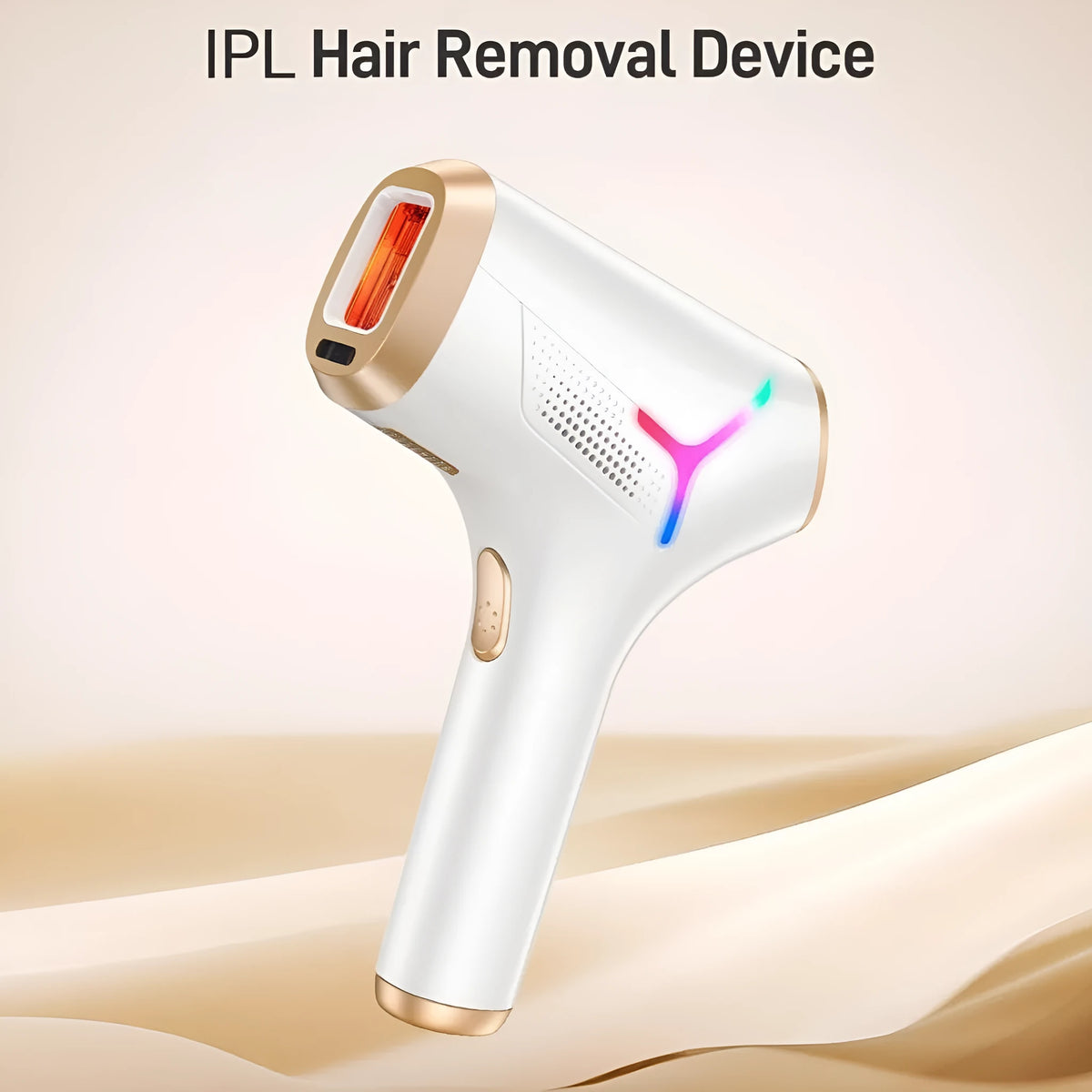 White portable household laser hair removal device with PC body for whole-body use, mains powered