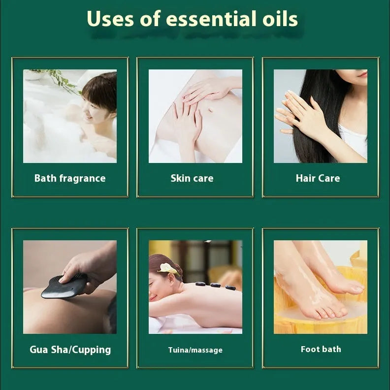 Bottle of massage essential oil 500ml for whole body and meridian scraping use