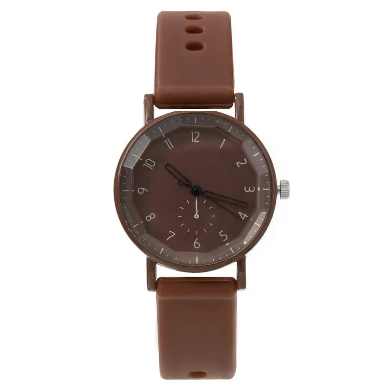 Women's digital silicone quartz watch with 33mm dial in mint green colour cartoon design