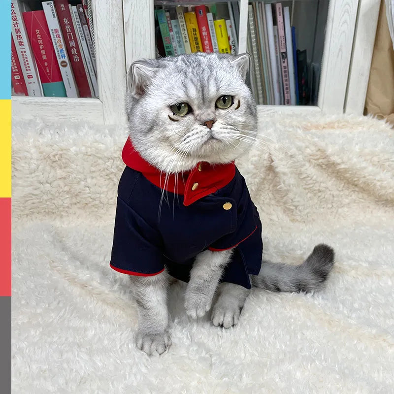 Tiger Staff Yuren coloured pet hoodie for cats and dogs, shown as a small or medium photo prop.