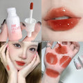 Mirror Lip Lacquer tube in moisturising formula with non-stick cup finish showing four colour options