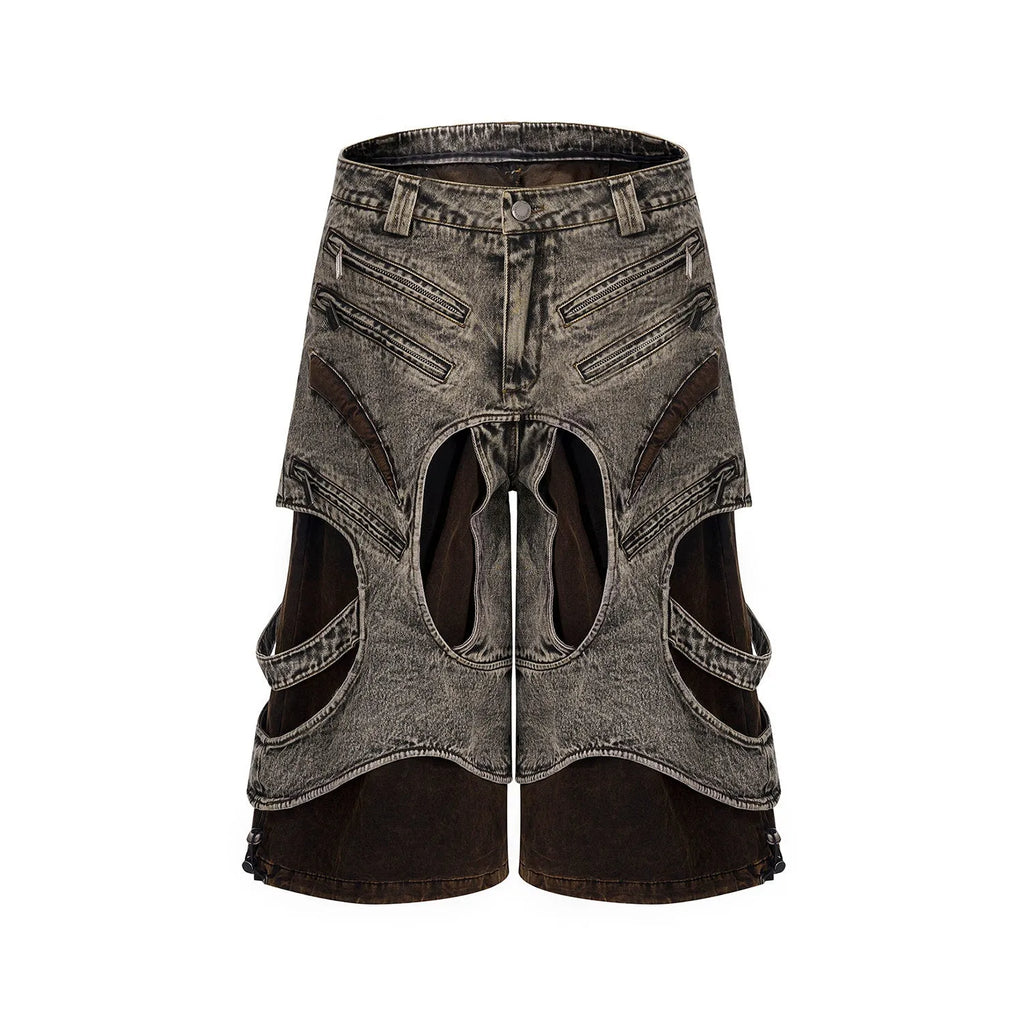 Men's denim vest jacket with front zipper, sleeveless design in cotton fabric
