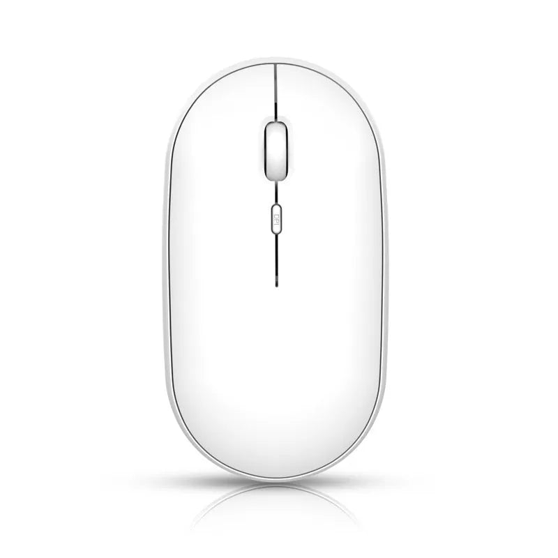 Rechargeable dual-mode Bluetooth mouse 2.4GHz 500mAh battery compact white