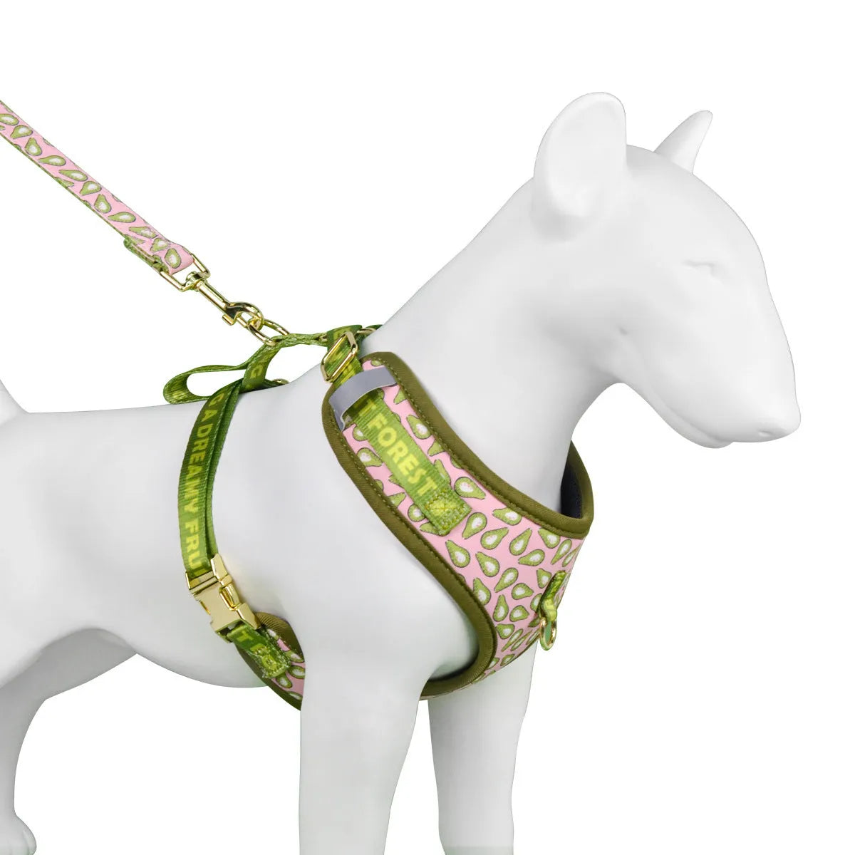 Polyester chest-back dog haulage rope harness for medium and large breeds in multiple colour options
