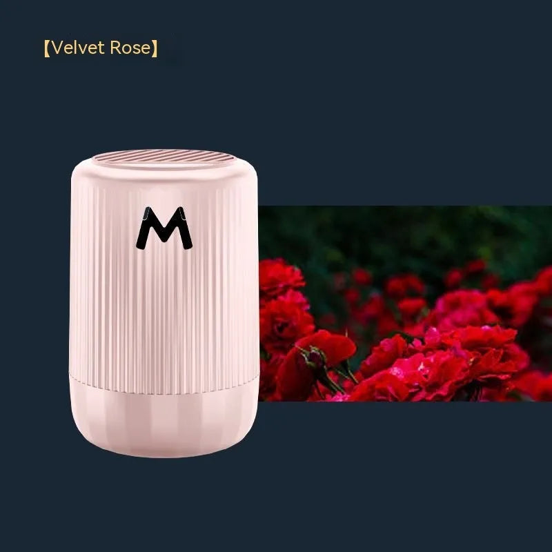 Solid car aromatherapy decoration cup measuring 10cm by 6cm available in four scent variations