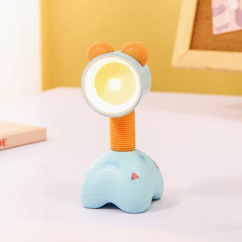 Cartoon character DIY small night lamp with magnetic base on a desktop