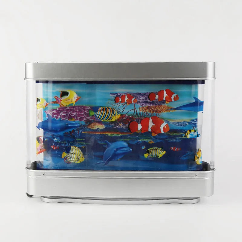 LED aquarium night light, 5W animal-shaped fish decoration lamp, 30cm x 7cm x 23cm