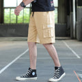 Men's loose casual sports trousers in black, khaki, army green, camouflage, sizes M-5XL, thin polyester blend.