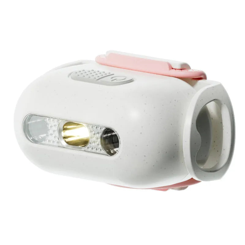 Pet luminous collar LED hanging lamp ring showing four colour options: Fresh Pink, Delicate Gray, Cure Green, Caramel Mocha